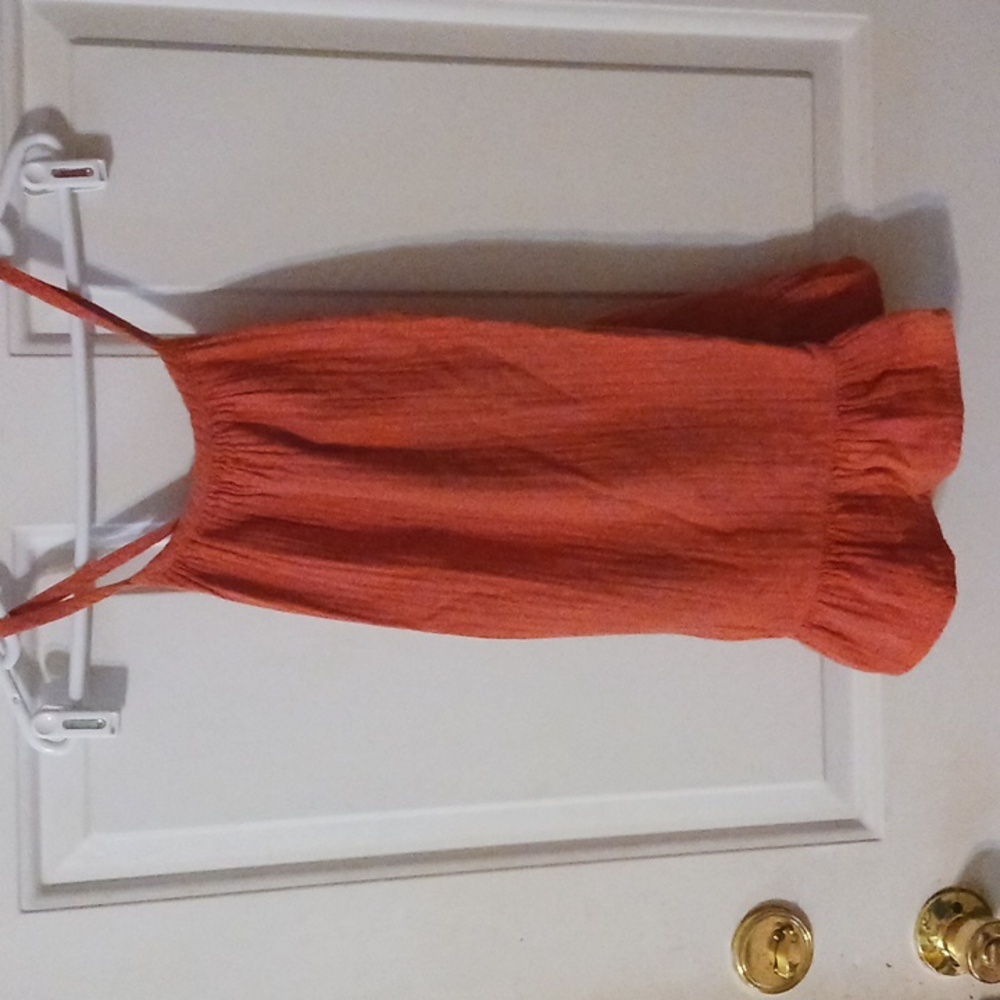 Girls Cat and Jack orange cream color sundress/Sz 6 to 6 x